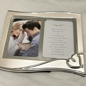 Lenox Forevermore Photo Frame 5x7 Double Invitation Frame, Silver Finish